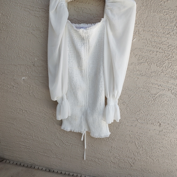 Princess Polly balloon sleeve white dress - Picture 5 of 16